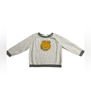 Angel Dear Baby Tiger Gray Yellow Sweater, 18-24 months